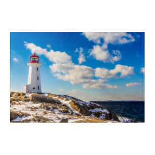 Lighthouse Winter In Peggy'S Cove, Nova Scotia Acrylic Print