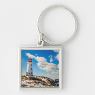 Lighthouse Winter In Peggy'S Cove, Nova Scotia Keychain