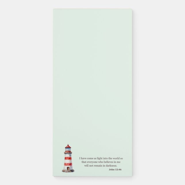 Lighthouse with John 12:46 Notepad (Front)