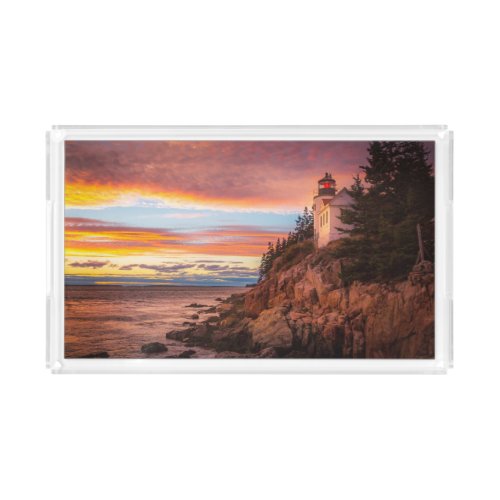 Lighthouses  Acadia National Park Maine Acrylic Tray