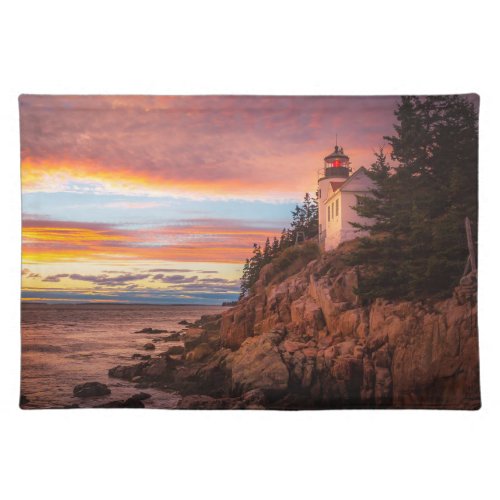 Lighthouses  Acadia National Park Maine Cloth Placemat