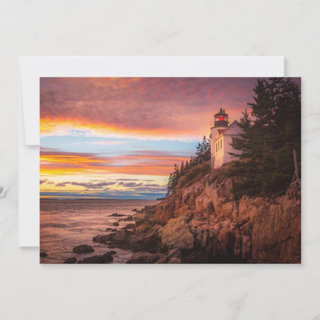 Lighthouses | Acadia National Park Maine Thank You Card (Front)