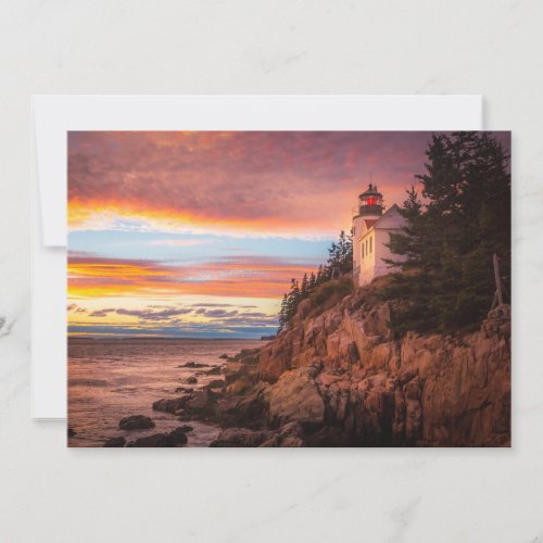 Lighthouses  Acadia National Park Maine Thank You Card