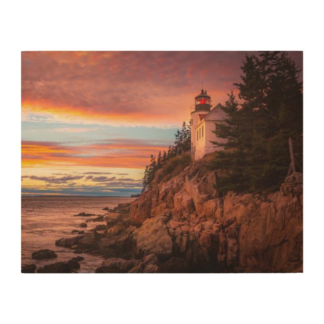 Lighthouses | Acadia National Park Maine Wood Wall Art (Front)