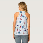 Lighthouses, anchors and boats tank top (Back Full)