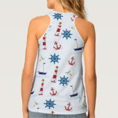 Lighthouses, anchors and boats tank top (Back)