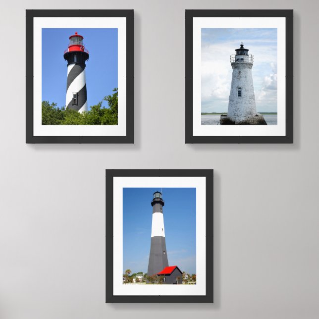 Lighthouses backgrounds  wall art sets (Front)