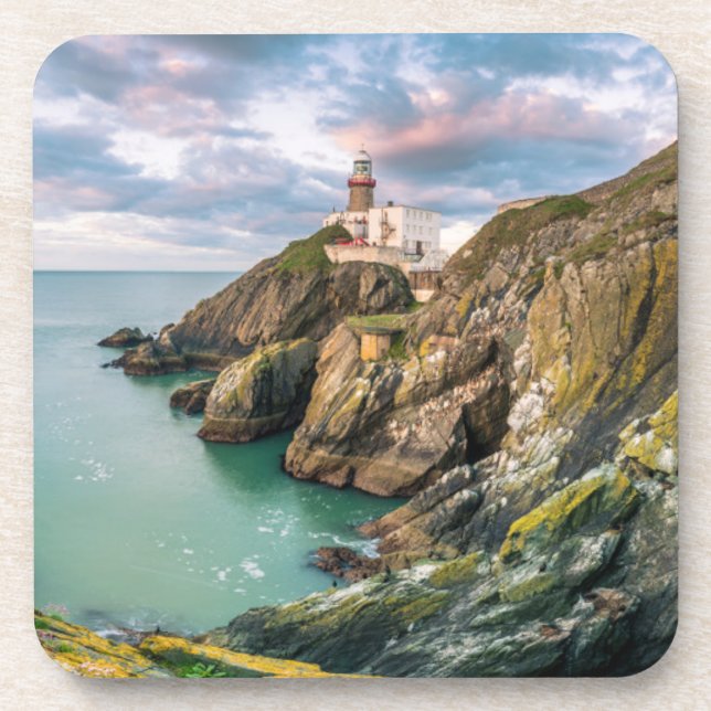 Lighthouses | Baily Lighthouse Dublin, Ireland Beverage Coaster (Front)