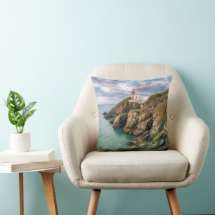 Lighthouses   Baily Lighthouse Dublin, Ireland Throw Pillow