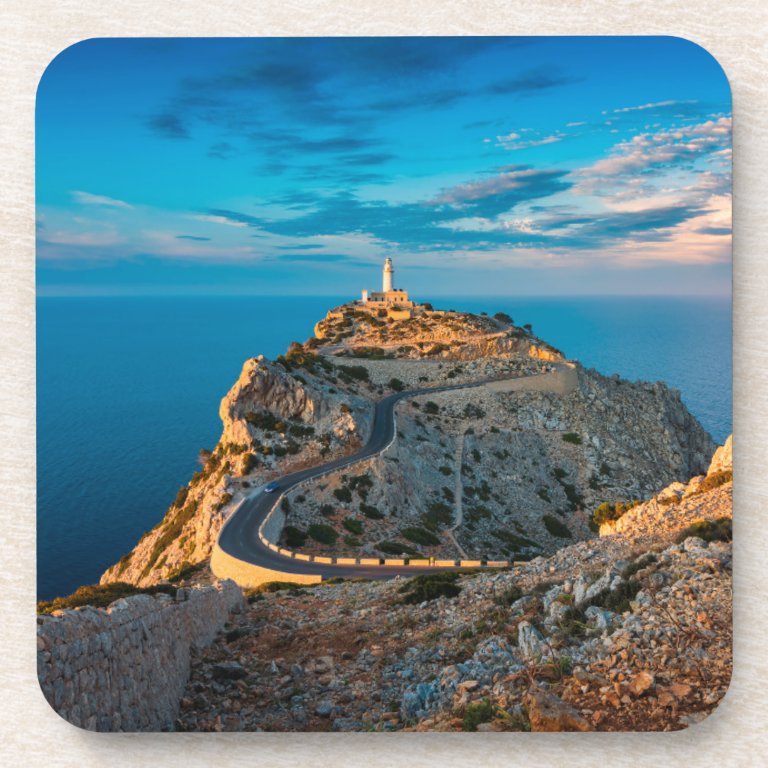 Lighthouses | Balearic Islands, Spain Beverage Coaster