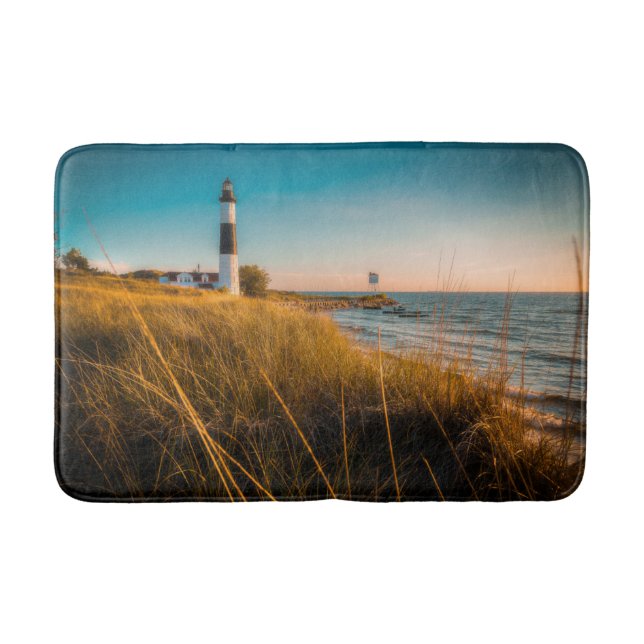 Lighthouses | Big Sable Lighthouse Ludington, MI Bath Mat (Front)