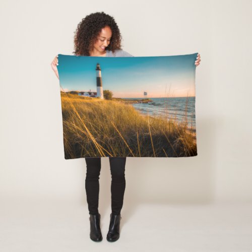 Lighthouses  Big Sable Lighthouse Ludington MI Fleece Blanket