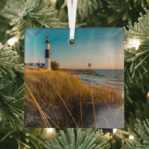 Lighthouses | Big Sable Lighthouse Ludington, MI Glass Ornament
