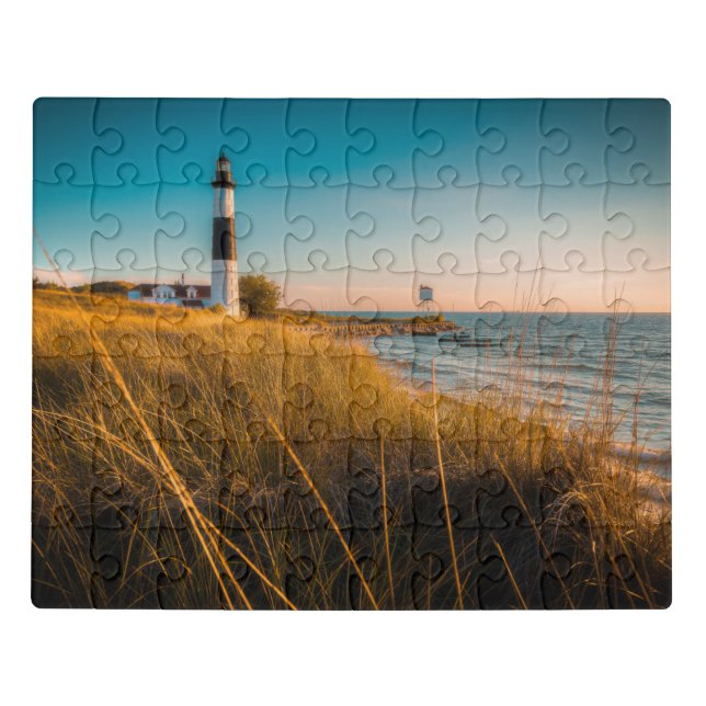 Lighthouses | Big Sable Lighthouse Ludington, MI Jigsaw Puzzle (Puzzle Horizontal)
