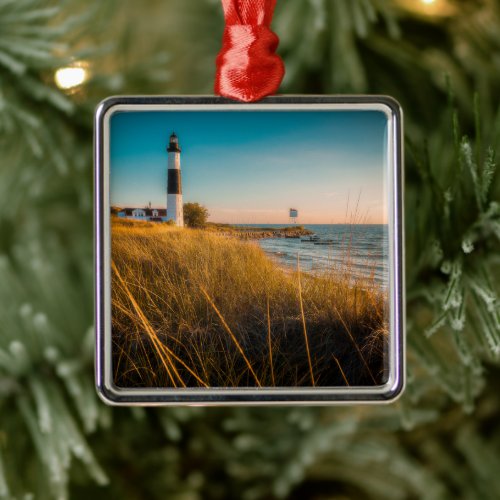 Lighthouses | Big Sable Lighthouse Ludington, MI Metal Ornament