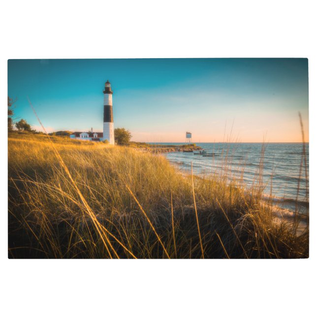 Lighthouses | Big Sable Lighthouse Ludington, MI Metal Print (Front)