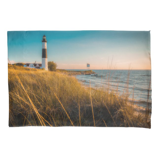 Lighthouses | Big Sable Lighthouse Ludington, MI Pillow Case (Front)