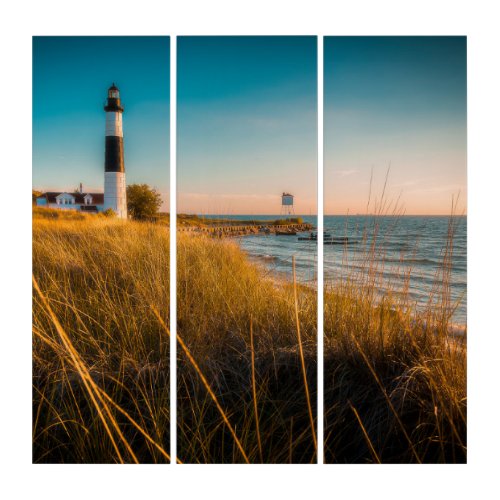 Lighthouses  Big Sable Lighthouse Ludington MI Triptych