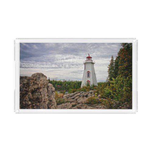 Lighthouses  Big Tub Harbour Tobermory Ontario Acrylic Tray