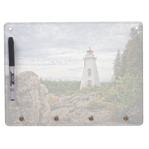 Lighthouses  Big Tub Harbour Tobermory Ontario Dry Erase Board With Keychain Holder