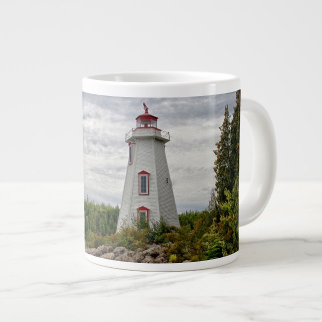 Lighthouses | Big Tub Harbour Tobermory Ontario Giant Coffee Mug (Front Right)