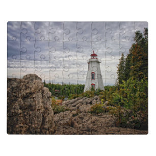 Lighthouses Big Tub Harbour Tobermory Ontario Jigsaw Puzzle
