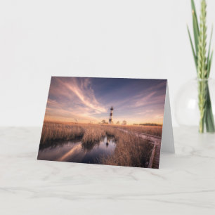Lighthouses Bodie Island Outerbanks NC Card