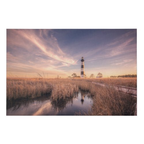 Lighthouses  Bodie Island Outerbanks NC Faux Canvas Print
