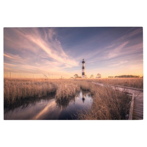 Lighthouses  Bodie Island Outerbanks NC Metal Print