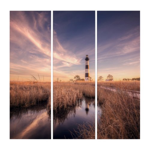Lighthouses  Bodie Island Outerbanks NC Triptych