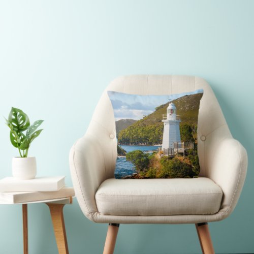 Lighthouses  Bonnet Island Lighthouse Throw Pillow