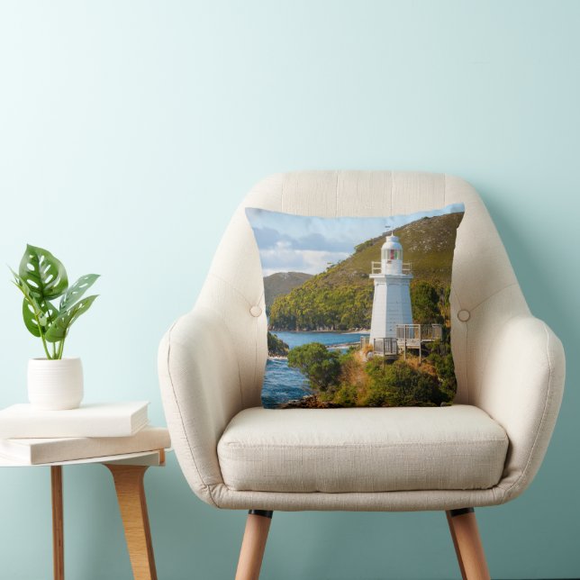 Lighthouses | Bonnet Island Lighthouse Throw Pillow (Chair)