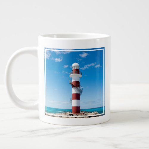 Lighthouses  Cancun Quintana Roo Mexico Giant Coffee Mug