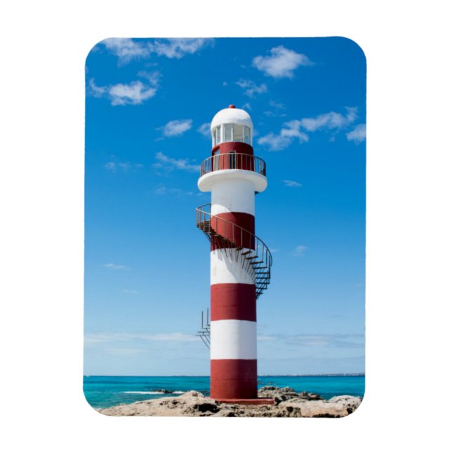 Lighthouses | Cancun Quintana Roo Mexico Magnet (Vertical)