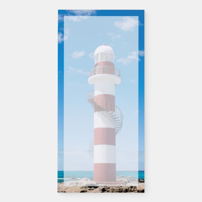 Lighthouses | Cancun Quintana Roo Mexico Magnetic Notepad (Front)