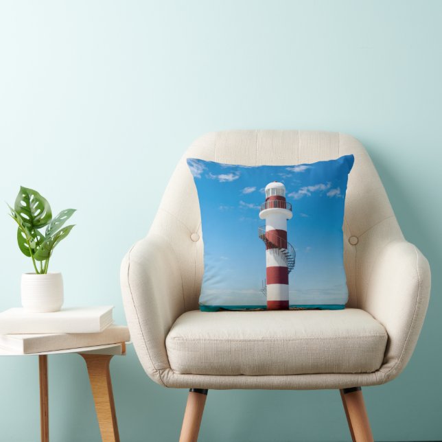 Lighthouses | Cancun Quintana Roo Mexico Throw Pillow (Chair)