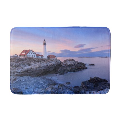 Lighthouses  Cape Elizabeth Maine Bath Mat