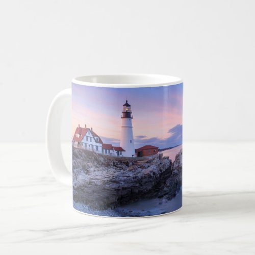 Lighthouses  Cape Elizabeth Maine Coffee Mug