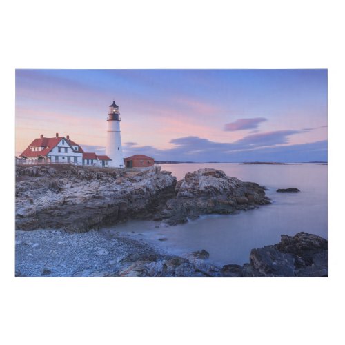 Lighthouses  Cape Elizabeth Maine Faux Canvas Print