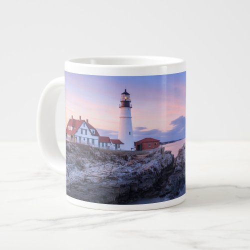 Lighthouses  Cape Elizabeth Maine Giant Coffee Mug