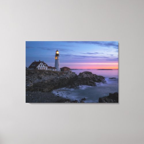 Lighthouses  Cape Elizabeth Maine Lighthouse Canvas Print