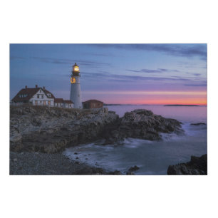 Lighthouses Cape Elizabeth Maine Lighthouse Faux Canvas Print