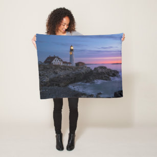 Lighthouses   Cape Elizabeth Maine Lighthouse Fleece Blanket