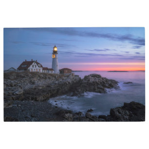 Lighthouses Cape Elizabeth Maine Lighthouse Metal Print