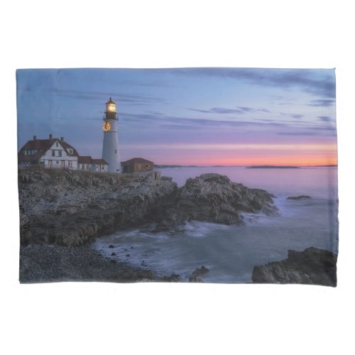 Lighthouses  Cape Elizabeth Maine Lighthouse Pillow Case