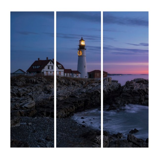 Lighthouses | Cape Elizabeth Maine Lighthouse Triptych (Front)