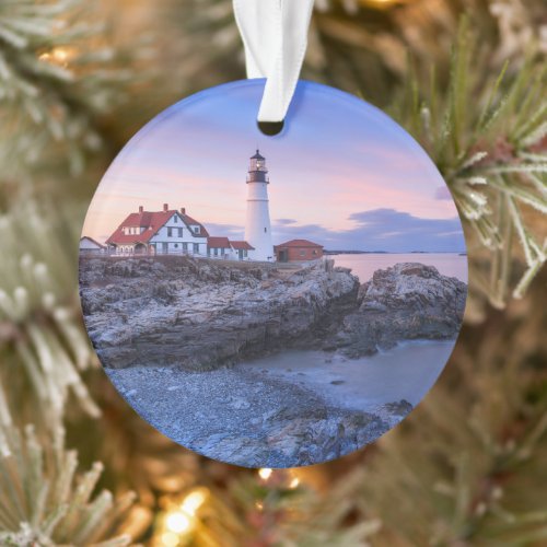 Lighthouses  Cape Elizabeth Maine Ornament