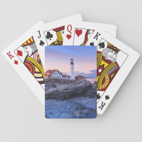 Lighthouses  Cape Elizabeth Maine Playing Cards