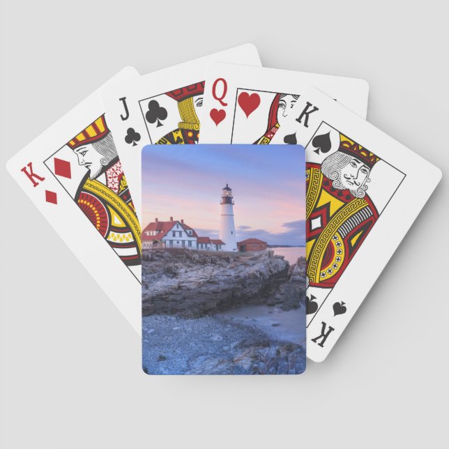 Lighthouses | Cape Elizabeth, Maine Poker Cards (Back)