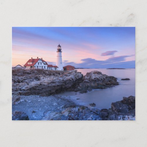 Lighthouses  Cape Elizabeth Maine Postcard
